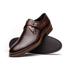 Load image into Gallery viewer, 55-605-CST ROMAN Italian Calfskin Monkstrap Chestnut
