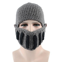 Load image into Gallery viewer, Roman Hat Winter Beanie Hats For Men Warm Mask Knight Helmet Knitted Cap Handmade Gladiator Mask Hat Roman Knight Helmet Mask Beanies Cosplay Caps Men Women Gag Party Gifts Men's Handmade Beanie

