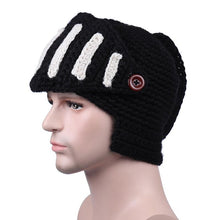 Load image into Gallery viewer, Roman Hat Winter Beanie Hats For Men Warm Mask Knight Helmet Knitted Cap Handmade Gladiator Mask Hat Roman Knight Helmet Mask Beanies Cosplay Caps Men Women Gag Party Gifts Men's Handmade Beanie
