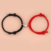 Load image into Gallery viewer, Romantic 2pcs/set Heart Magnetic Couple Bracelets Men Women Classic Black White Paired Lovers Braclet Adjustable Matching Braided Rope Bracelet Promise Friendship Bracelet Gifts For Girlfriend

