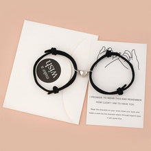 Load image into Gallery viewer, Romantic 2pcs/set Heart Magnetic Couple Bracelets Men Women Classic Black White Paired Lovers Braclet Adjustable Matching Braided Rope Bracelet Promise Friendship Bracelet Gifts For Girlfriend
