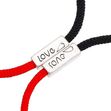Load image into Gallery viewer, Romantic Couple Bracelet Magnet Black White Rope Adjustable Distance Paired Mutual Attraction Bracelets Vows Of Eternal Love Charms Rope Braided Adjustable Jewelry Gifts Set For Lover Women
