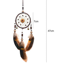 Load image into Gallery viewer, Romantic Dream Catcher Tree of Life Brown Native Handmade Traditional Dream Catcher Yin Yang 50" Long Home Decoration Feather Dream-catcher For Bedroom Wall Hanging Home Decor Wedding Party Blessing Gift
