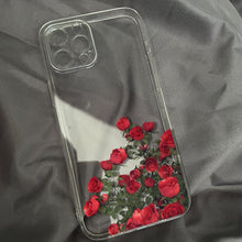 Load image into Gallery viewer, Romantic Red Rose Flower Clear Phone Case For iPhone 13 12 11 Pro MAX Mini X XS XR 7 8 Plus Soft Silicone Transparent Cover Gorgeous Floral Print Women Transparent Strong Clear Case
