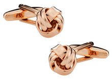 Load image into Gallery viewer, Rose Gold Knot Cufflinks
