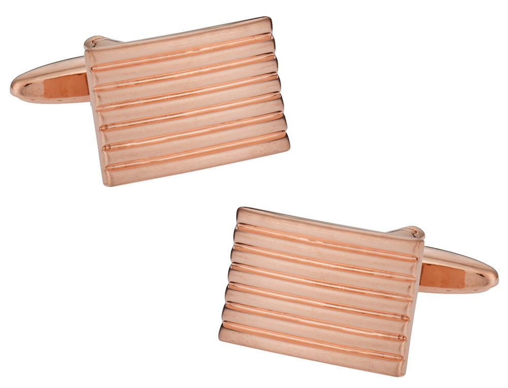 Rose Gold Lined Cufflinks