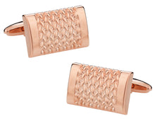 Load image into Gallery viewer, Rose Gold Weave Cufflinks
