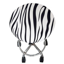 Load image into Gallery viewer, Round Chair Cover Bar Stool Cover Elastic Seat Cover Home Chair Slipcover Round Chair Bar Stool Floral Printed Padded Round Bar Stool Cover Cushion With Elastic Fabric Round Chair Seat Cushion For Wooden Metal Stools 30-40cm
