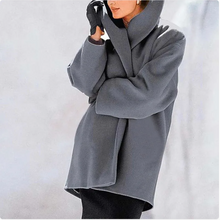 Load image into Gallery viewer, Round neck loose hooded woolen cloth - # GIAA23210005
