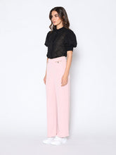 Load image into Gallery viewer, Round-Neck Puff Sleeve Eyelet Top
