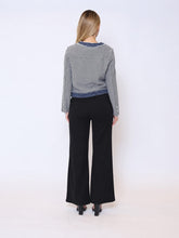 Load image into Gallery viewer, Round Neck Two- tone Denim Jacket
