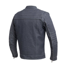 Load image into Gallery viewer, Rowdy Men's Thunder Denim Motorcycle Jacket
