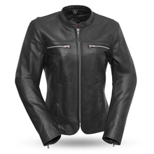 Load image into Gallery viewer, Roxy - Women's Leather Motorcycle Jacket
