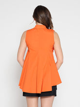 Load image into Gallery viewer, Ruffle Flower Applique Asymmetrical Hem Shirt
