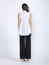 Load image into Gallery viewer, Ruffle Flower Applique Asymmetrical Hem Shirt
