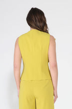 Load image into Gallery viewer, Ruffle Front Button Down Sleeveless Jacket
