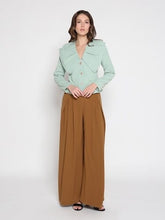 Load image into Gallery viewer, Ruffle Front With Button Long Sleeve Jacket
