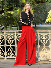 Load image into Gallery viewer, Ruffle long sleeve high neck top
