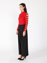 Load image into Gallery viewer, Ruffle long sleeve high neck top
