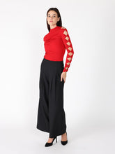 Load image into Gallery viewer, Ruffle long sleeve high neck top
