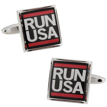 Load image into Gallery viewer, Runner Gift Idea - Run USA Cufflinks
