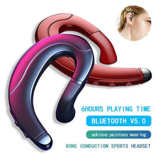 Load image into Gallery viewer, Running Sports Earphone BoneBluetooth Headphones True Wireless Earbuds with Charging Case IPX7 Waterproof Stereo Sound Earphones Built-in Mic in-Ear Headsets Deep Bass Conduction Ear Hook Bluetooth 5.0 HiFi Stereo Wireless Earphone Headset For  Headsets
