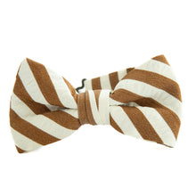Load image into Gallery viewer, Russet Stripe Bow Tie for Boys
