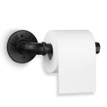 Load image into Gallery viewer, Rustic Industrial Pipe Toilet Paper Holder Heavy Duty Industrial Pipe Style Toilet Paper Holder Vintage Wall Mounted Kit Vintage Rustic Iron Farmhouse Style Roll Tissue Wall Mount Paper Holder Towel Racks With Hardware For Bathroom Kitchen Bedroom
