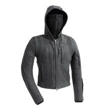 Load image into Gallery viewer, RYBAK Women's Leather Biker Club Jacket
