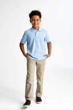 Load image into Gallery viewer, French Toast Boys' Short Sleeve Pique Polo Uniform Shirt (Standard &amp; Husky) 3T Light Blue - # BOAA11510003
