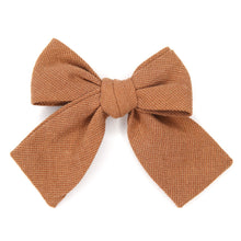 Load image into Gallery viewer, Tan Saddle Petite Hair Bow
