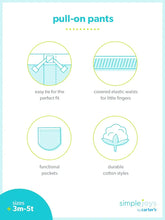 Load image into Gallery viewer, Simple Joys by Carter's Baby Boys' 2-Pack Pull on Pant 12 Months Green/Grey
