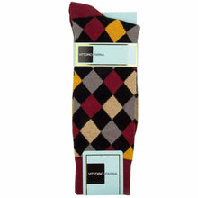 Load image into Gallery viewer, Vittorio Farina Men's Diamond Argyle Dress Socks
