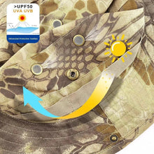 Load image into Gallery viewer, Safari Camo Sun Hat: Mesh Boonie for Outdoors
