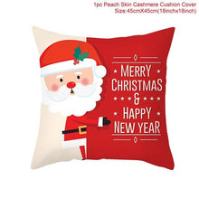 Load image into Gallery viewer, Santa Claus Cushion Cover Merry Christmas Christmas Deer Santa Claus Merry Christmas Decorative Sofa Throw Pillow Decorations For Home Christmas Ornament
