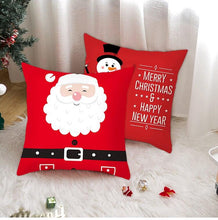 Load image into Gallery viewer, Santa Claus Cushion Cover Merry Christmas Christmas Deer Santa Claus Merry Christmas Decorative Sofa Throw Pillow Decorations For Home Christmas Ornament

