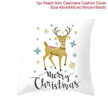 Load image into Gallery viewer, Santa Claus Cushion Cover Merry Christmas Christmas Deer Santa Claus Merry Christmas Decorative Sofa Throw Pillow Decorations For Home Christmas Ornament
