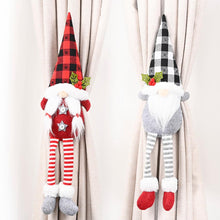 Load image into Gallery viewer, Santa Claus Elk Christmas Curtain Decor Merry Christmas Decor For Home Christmas Ornaments Gift Curtain Tieback Santa Curtain Buckle Tieback Curtain Holder Fastener Doll Wine Bottle Topper for Home Window Decorations
