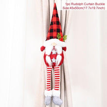 Load image into Gallery viewer, Santa Claus Elk Christmas Curtain Decor Merry Christmas Decor For Home Christmas Ornaments Gift Curtain Tieback Santa Curtain Buckle Tieback Curtain Holder Fastener Doll Wine Bottle Topper for Home Window Decorations
