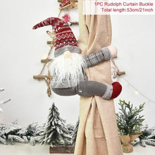 Load image into Gallery viewer, Santa Claus Elk Christmas Curtain Decor Merry Christmas Decor For Home Christmas Ornaments Gift Curtain Tieback Santa Curtain Buckle Tieback Curtain Holder Fastener Doll Wine Bottle Topper for Home Window Decorations
