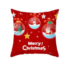 Load image into Gallery viewer, Santa Pillowcase Happy New Year 2022 Merry Christmas Gifts Xmas Decor Christmas 1PCS Pillow Case Sofa Decorative Santa Claus Xmas Throw Pillowcase Cotton Linen Square Cushion Pillow Covers For Home Cushion Cover 45x45CM
