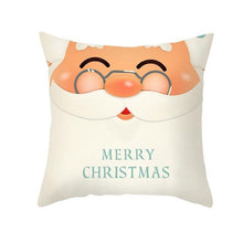 Load image into Gallery viewer, Santa Pillowcase Happy New Year 2022 Merry Christmas Gifts Xmas Decor Christmas 1PCS Pillow Case Sofa Decorative Santa Claus Xmas Throw Pillowcase Cotton Linen Square Cushion Pillow Covers For Home Cushion Cover 45x45CM
