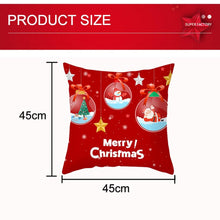 Load image into Gallery viewer, Santa Pillowcase Happy New Year 2022 Merry Christmas Gifts Xmas Decor Christmas 1PCS Pillow Case Sofa Decorative Santa Claus Xmas Throw Pillowcase Cotton Linen Square Cushion Pillow Covers For Home Cushion Cover 45x45CM

