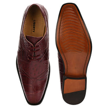 Load image into Gallery viewer, Sassy Crocodile Ostrich Print Lace-Up Dress Shoes
