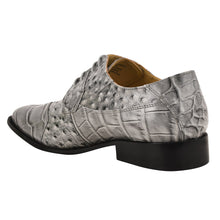 Load image into Gallery viewer, Sassy Crocodile Ostrich Print Lace-Up Dress Shoes
