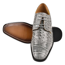 Load image into Gallery viewer, Sassy Crocodile Ostrich Print Lace-Up Dress Shoes
