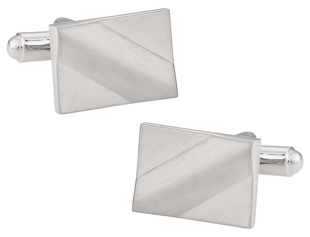 Satin Silver Cufflinks