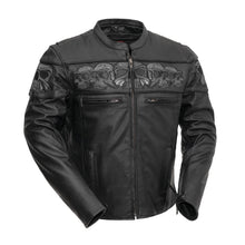 Load image into Gallery viewer, Savage Skulls Men's Motorcycle Leather Jacket
