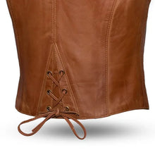 Load image into Gallery viewer, Savannah Women's Western Style Motorcycle Leather Vest
