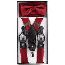 Load image into Gallery viewer, Vittorio Farina Gift Box (Satin Suspender, Bow Tie &amp; Pocket Square Set)
